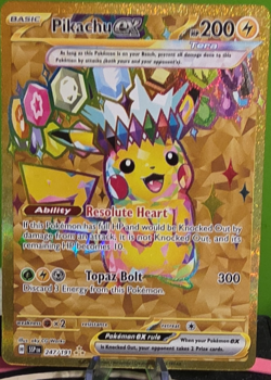 Pokemon Pikachu ex Sv08 Surging Sparks Hyper Rare Full Art Holo 247/191 ENG - Image 2