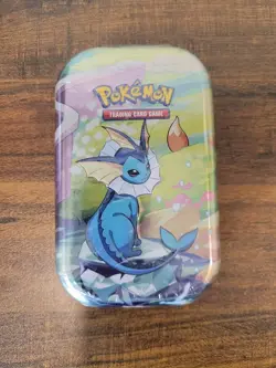 Pokemon Prismatic Evolutions Mini Tin Factory Sealed - Vaporeon - Image 2