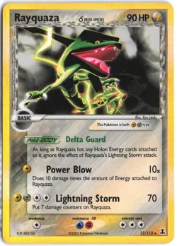Rayquaza 13/113 Holo Rare Delta Species Pokemon Holo NM - Image 1