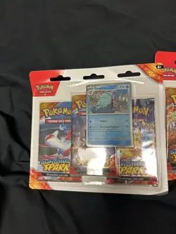 POKEMON TCG Scarlet Violet Surging Sparks 3 Pack Blister Zapdos Quagsire sealed - Image 2