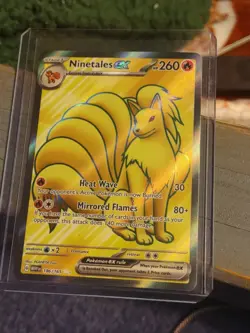 Pokemon Ninetales ex 186/165 Scarlet & Violet 151 Full Art Holo NM - Image 1