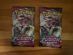 Pokemon Fusion Strike Booster Pack Lot of 2 Factory Sealed - Image 1
