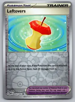 Leftovers 163/165 Uncommon 151 Pokemon Reverse Holo Near Mint - Image 1