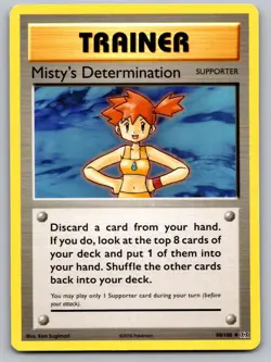 Misty's Determination 80/108 Uncommon Evolutions Pokemon Moderately Played - Image 1