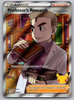 Professor's Research (Professor Oak) 024/025 Celebrations Pokemon Holo NM - Image 1