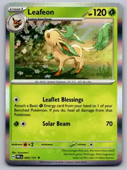 Leafeon 005/131 Holo Rare Prismatic Evolutions Pokemon Holo Near Mint - Image 1