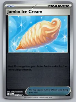 Jumbo Ice Cream 091/094 Uncommon Phantasmal Flames Pokemon Reverse Holo NM - Image 1