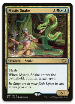 Mystic Snake #228 (LP) Commander 2015 C15 Magic MTG - Image 1