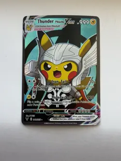Pokemon Pikachu Cosplay Thunder "Thor" 041/055 VCOS Marvel - Image 1