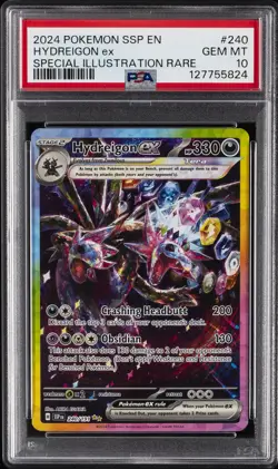2024 POKEMON SSP EN-SURGING SPARKS SPECIAL ILLUSTRATION RARE HYDREIGON EX PSA 10 - Image 1