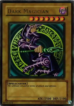 Yugioh Dark Magician SDY-006 Unlimited Edition Ultra Rare DMG - Image 1