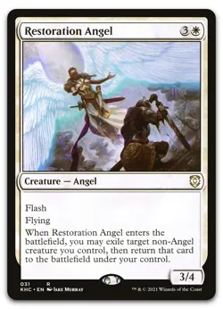 Restoration Angel #31 (NM) Kaldheim KHC Magic MTG - Image 1
