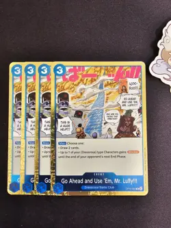 4x OP15-055 Go Ahead Event R Playset -One Piece TCG- Adventure on Kami's Island - Image 1
