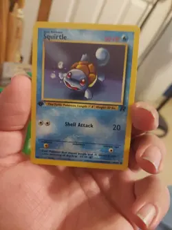 Squirtle 68/82 1st Edition NM Near Mint Non-Holo Pokemon Card - Image 1