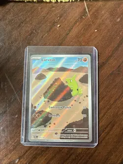 Larvitar SV03 Obsidian Flames Holo Illustration Rare Pokemon Card TCG 203/197 - Image 1