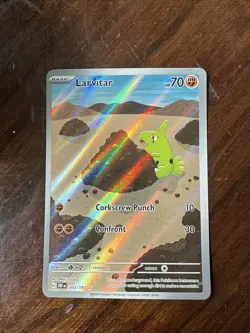 Larvitar SV03 Obsidian Flames Holo Illustration Rare Pokemon Card TCG 203/197 - Image 2