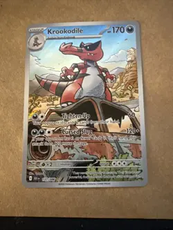 Pokemon Card TCG Krookodile Black Bolt Illustration Rare IR Holo 137/086 - Image 1