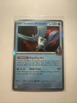 Destined Rivals Holo Team Rocket’s Articuno 051/182 Rare Pokemon Card - Image 1