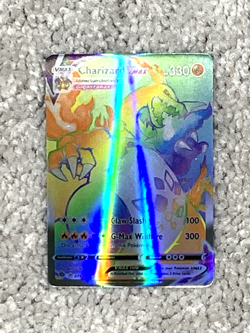 Charizard VMax HP330 Claw Slash #074/073 Rainbow Holo Fan Art Display Card LP - Image 1
