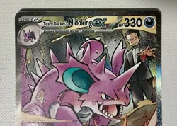 Pokemon Team Rocket's Nidoking EX 216/182 Full Art Card NM-Mint Condition - Image 2