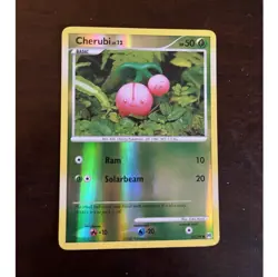 Pokemon Cherubi 60/99 2009 Reverse Holo Card 50 HP Basic Ram Solarbeam - Image 1