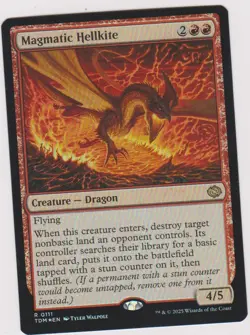 1x MAGNETIC HELLKITE - FOIL NM Eng MTG - Tarkir: Dragonstorm RED DRAGON #111 - Image 1