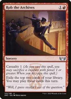 1x Rob the Archives - Foil NM Eng MTG - Streets of New Capenna - Image 1