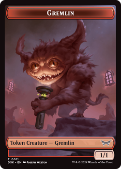 x1 Gremlin TDSK Duskmourn MTG 11 TOKEN M/NM 1x - Image 1