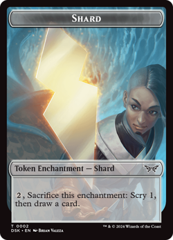 x4 Shard TDSK Duskmourn MTG 2 TOKEN M/NM 4x - Image 1