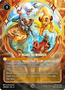 It Means No Worries (Enchanted) - Near Mint Holofoil Lorcana - Image 1