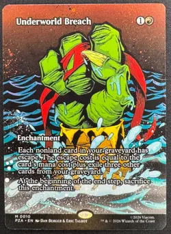 MTG Underworld Breach Borderless M‑0010 NM Mythic TMNT Source Material - Image 1