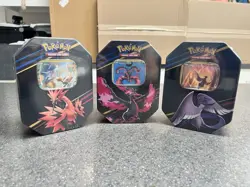 Pokemon TCG Crown Zenith Tin Set Of 3 Sealed moltres articuno zapdos - Image 1