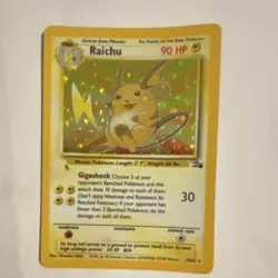 Pokemon TCG Raichu 14/62 Fossil Holo Rare Unlimited English 1999 90 HP - Image 1