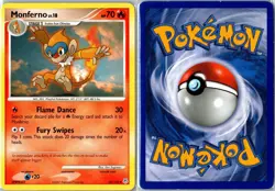 Pokemon Card - Monferno 56/130 Diamond & Pearl Uncommon Lightly Played - Image 3