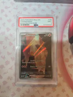Pokemon TCG Charmander 168/165 Scarlet & Violet 151 Illustration Rare PSA 9 - Image 2
