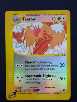 Pokemon Fearow Reverse Holo Expedition Base Set [MP] e-Reader 45/165 - Image 1