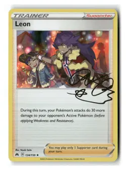 Leon 134/159 Holo Rare Crown Zenith Pokemon Near Mint - Image 1