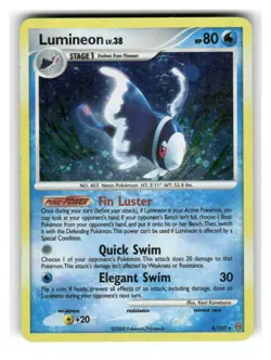 Lumineon 4/100 Holo Rare Stormfront Pokemon Holo Lightly Played - Image 1