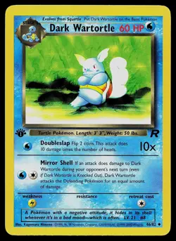 Pokemon Card - Dark Wartortle Team Rocket 46/82 1st Edition Uncommon - Image 1