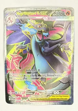 Pokemon TCG Mega Charizard X ex Ultra Rare 109/094 Phantasmal Flames Damaged - Image 1