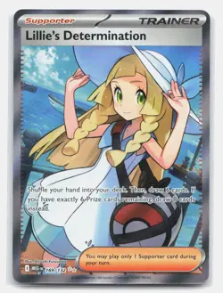 Lillie's Determination 169/132 Ultra Rare Mega Evolution Pokemon Near Mint - Image 1