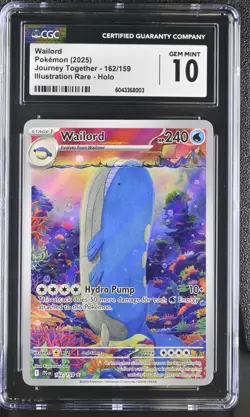 Pokemon Wailord 162/159 Holo Journey Together - CGC 10 - Image 1