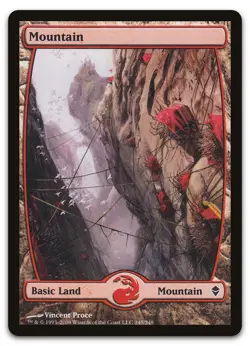 Mountain (245) - Full Art #245 (LP) Zendikar ZEN Magic MTG - Image 1