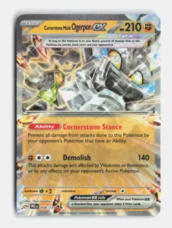Cornerstone Mask Ogerpon ex 058/131 Holo Prismatic Evolutions Pokemon NM - Image 1