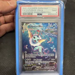 POKEMON VAPOREON VMAX SWSH BLACK STAR PROMO #182 PSA 9 MINT - Image 1