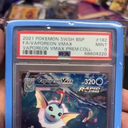 POKEMON VAPOREON VMAX SWSH BLACK STAR PROMO #182 PSA 9 MINT - Image 2