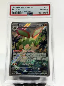 2025 Pokemon PFL En-Phantasmal Flames 101 Flygon Illustration Rare - PSA 10 - Image 1