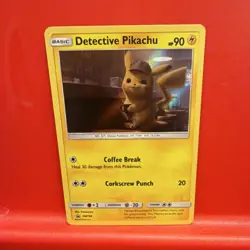 Pokemon Detective Pikachu SM190 Promo Holo 90 HP Basic English - Image 1