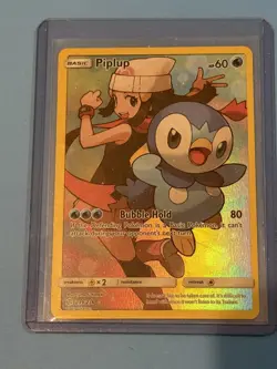 Pokemon Piplup Full Art Secret Rare Holo 239/236 Cosmic Eclipse!! - Image 1
