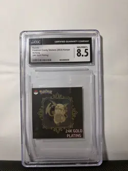 Raichu Pokemon Candy Stickers (2023) Korean 24k Gold Plating CGC 10 GEM MINT - Image 1